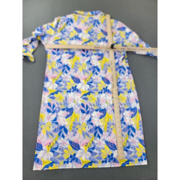 Stella Parker Collection Dress Womens Large Lilac Yellow Floral UPF 50 Resort - Picture 6 of 10